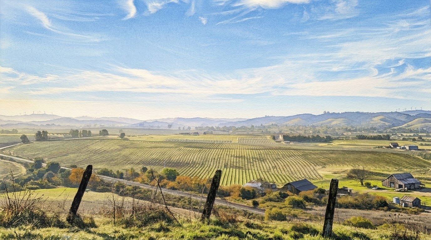 Vineyards in Edna Valley seen from Islay Hill, San Luis Obispo